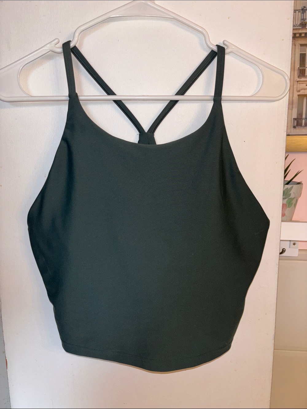 Old Navy Dark Green Strappy Sports Bra Tank